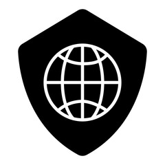 Modern design icon of global security