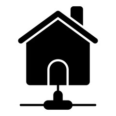 Creative design icon of network home