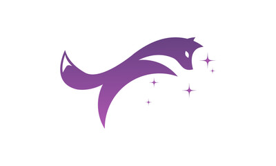 Fototapeta premium Creative fox Animal Modern Simple Design Concept logo set.