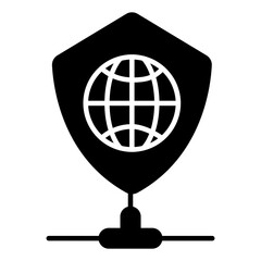 Modern design icon of global security