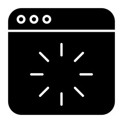 Icon of website loading in solid design available for instant download 