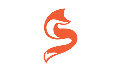 Obraz premium Creative fox Animal Modern Simple Design Concept logo set.