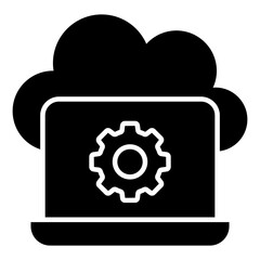 Conceptual solid design icon of system setting