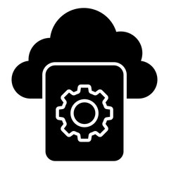 Creative design icon of cloud setting