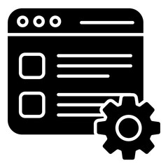 A unique design icon of online task management 