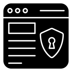 Editable design icon of secure website 
