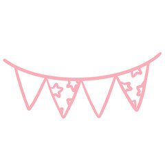 Party Flag Pastel Decoration