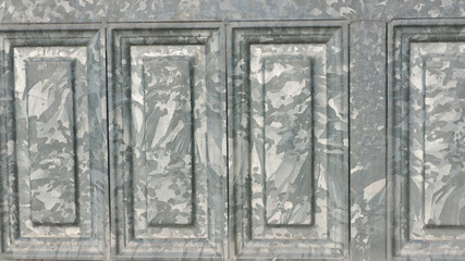 Casetones cuadrados en puerta metálica 