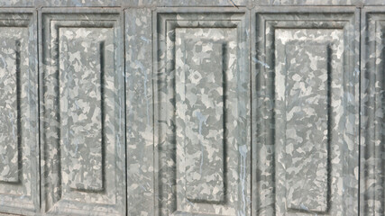 Casetones cuadrados en puerta metálica 