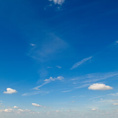 Naklejka na ściany i meble Blue sky and cumulus clouds.