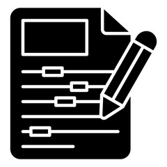 Modern design icon of article writing 