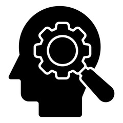 Conceptual solid design icon of mind development 
