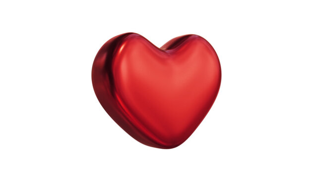 red heart 3D rendering