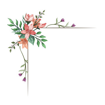 "Set botanic blossom floral elements. Branches, leaves, herbs, wild plants, flowers. Garden, meadow, field collection leaf, foliage, branches. Bloom vector  isolated on white background