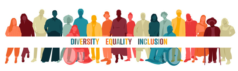 Diversity, Equality, Inclusion banner. - obrazy, fototapety, plakaty