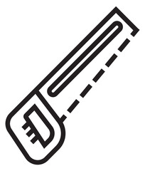 Hand saw icon. Wood cutting tool symbol