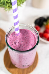 Mixed Berry Boba Smoothie