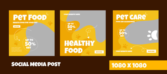  animal food social media posts template