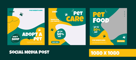  animal food social media posts template