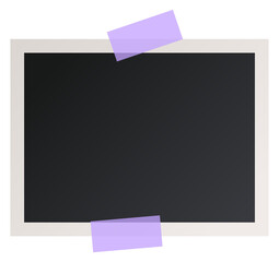 Photo card template. Scrapbook album blank mockup