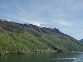 Flam  am Aurlandsfjord in Norwegen