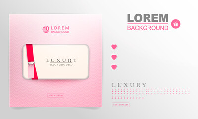 Composition with a graceful square frame and red braid