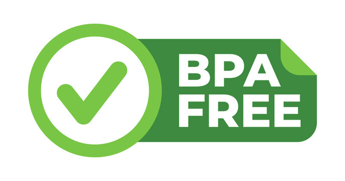 Label Bpa free checklist in flat vector illustration for logo