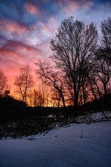 A beautiful sunrise on Christmas Eve Morning in Windsor in Upstate NY.  The sky is amazing this Winter morning in Broome County NY.  