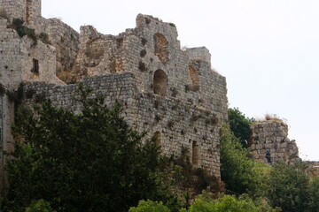 Wall of an ancient fortress in northern Israel.