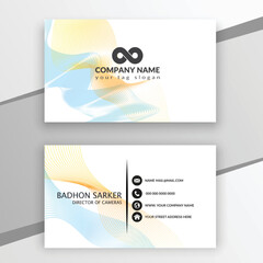 Free vector gradient golden luxury horizontal business card design template
