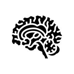 neurology brain glyph icon vector. neurology brain sign. isolated symbol illustration