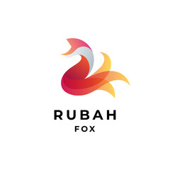 playful fox logo design template