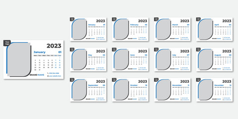 New Year Calendar 2023 Design Template