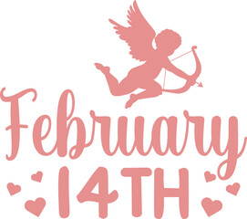 February 14 -valentine's day SVG, Vector Design, valentine's day SVG File, valentine's day Shirt SVG, valentine's day mug SVG, Retro valentine's day SVG