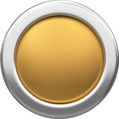 3D button. 3D switch. 3D illustration.