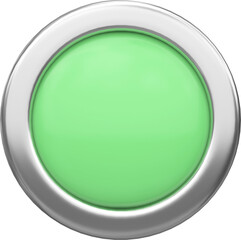 3D button. 3D switch. 3D illustration.