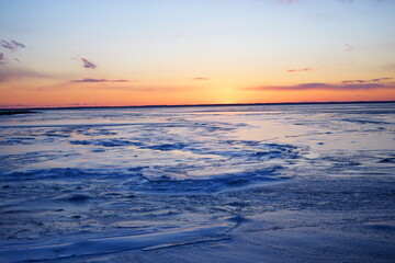 Todowara Walk Path and Frozen Ocean at Notsuke Peninsula in Betsukai, Hokkaido, Japan - 日本...