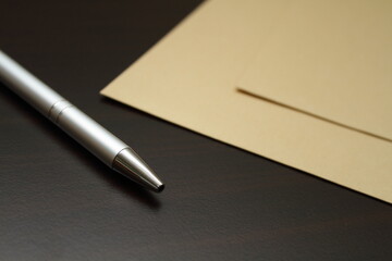 envelop and pen
