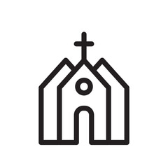 Church icon vector logo design template