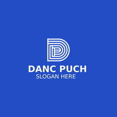 Letter DP PD Simple Monogram Logo