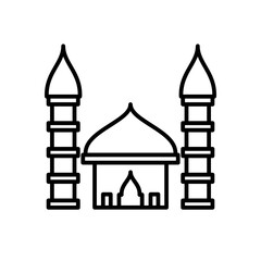 Mosque icon vector logo design template