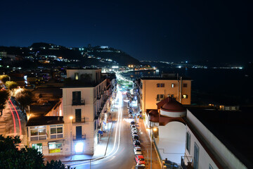 Panoramic view of the historic center of the city in the province of Naples.