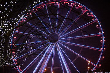 ferris wheel in night