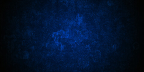 Dark black and blue stone concrete grunge wall texture and backdrop background anthracite panorama. Panorama dark black or blue slate background or texture.	
