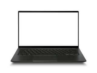 Laptop mockup with blank white screen