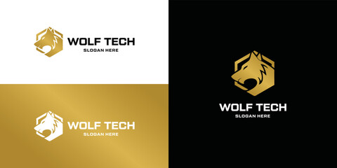 Modern Wolf Technology Logo Design