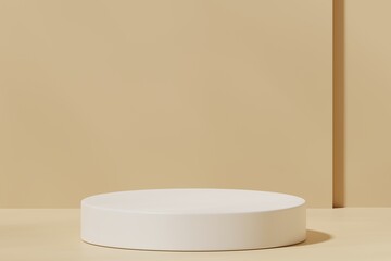 Scene with a podium for product presentation, 3d rendering