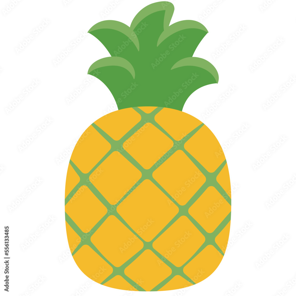 Poster pineapple flat icon