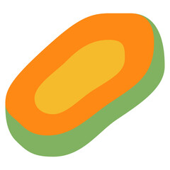 papaya flat icon
