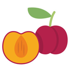 plum flat icon